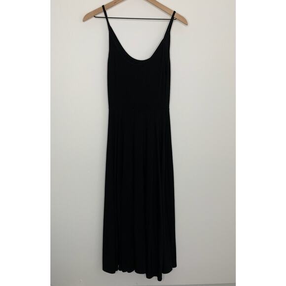 Reformation A-Line Fitted Scoop Neck Midi Length Dress Womens Small Black - Picture 1 of 11
